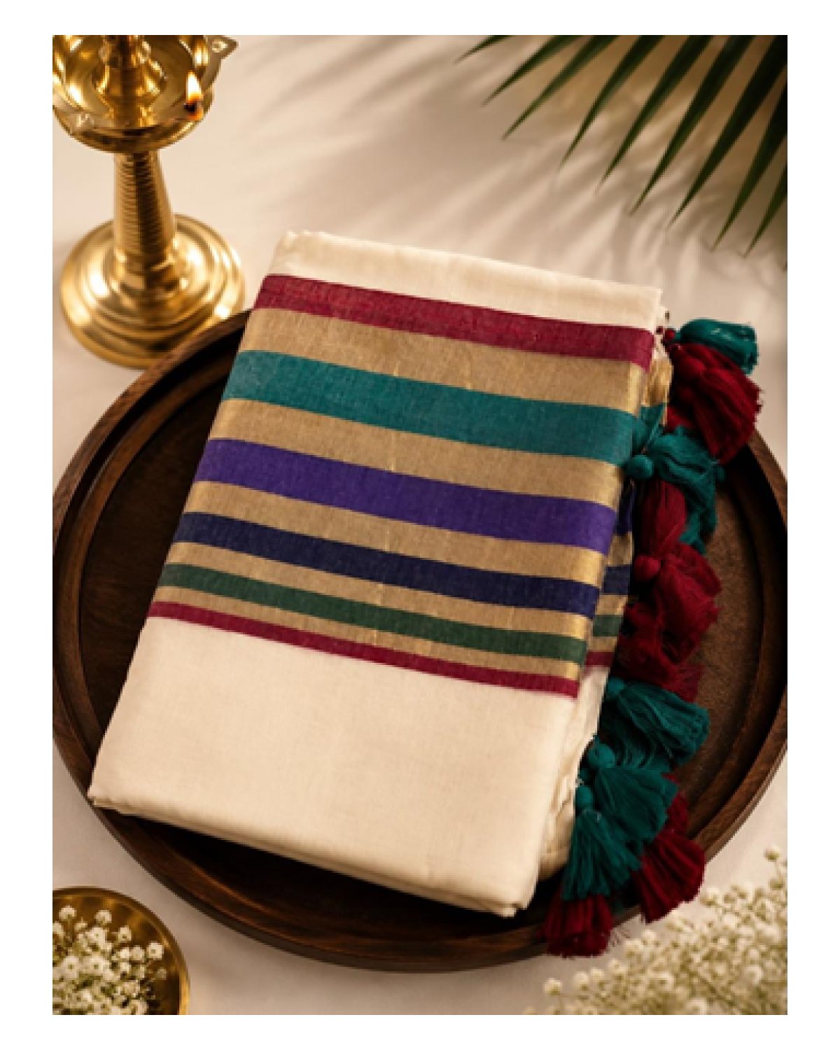 Peacock Stripe Elegance