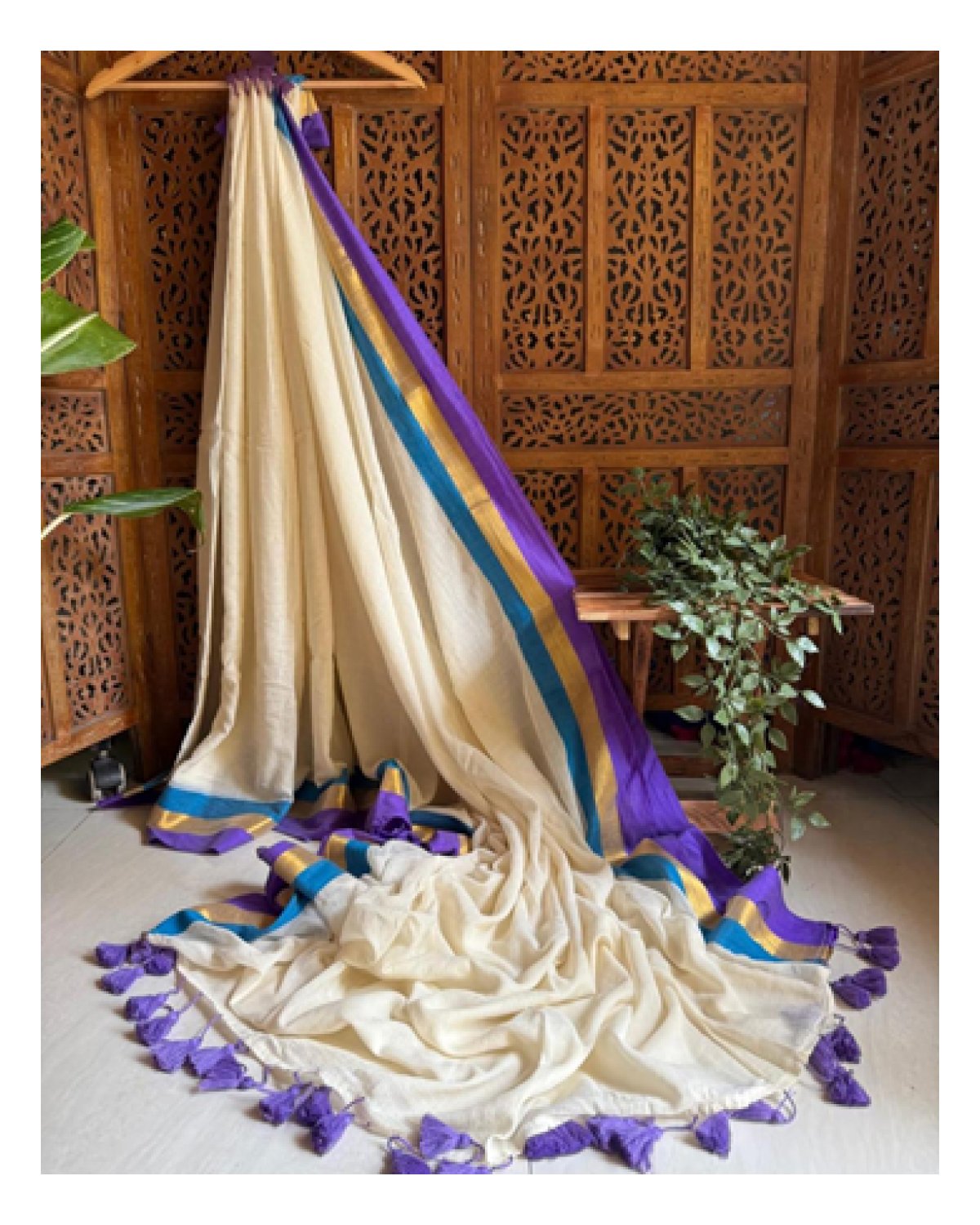 Royal Violet Kasavu Saree